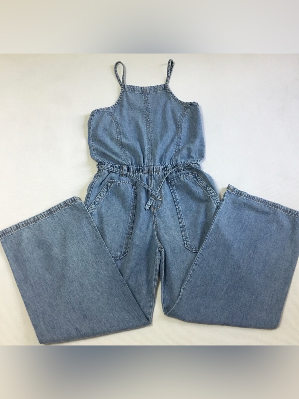 Zara Kids Denim One-Piece in Light Blue